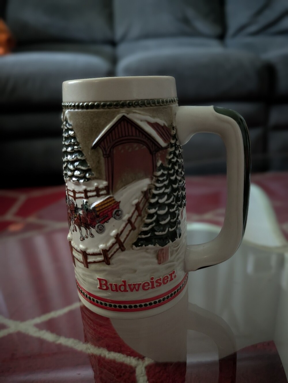 Collectible Budweiser Holiday Beer Stein